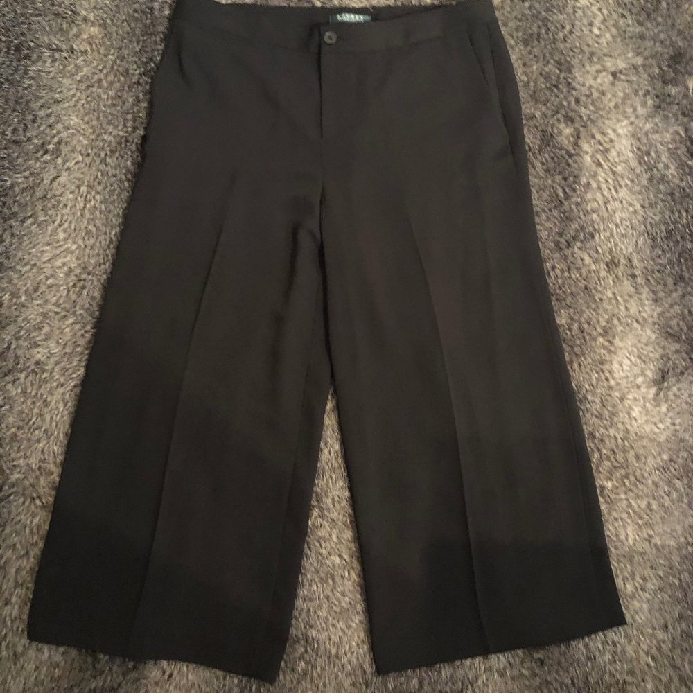Ralph Lauren wide leg trousers Black Size 12P